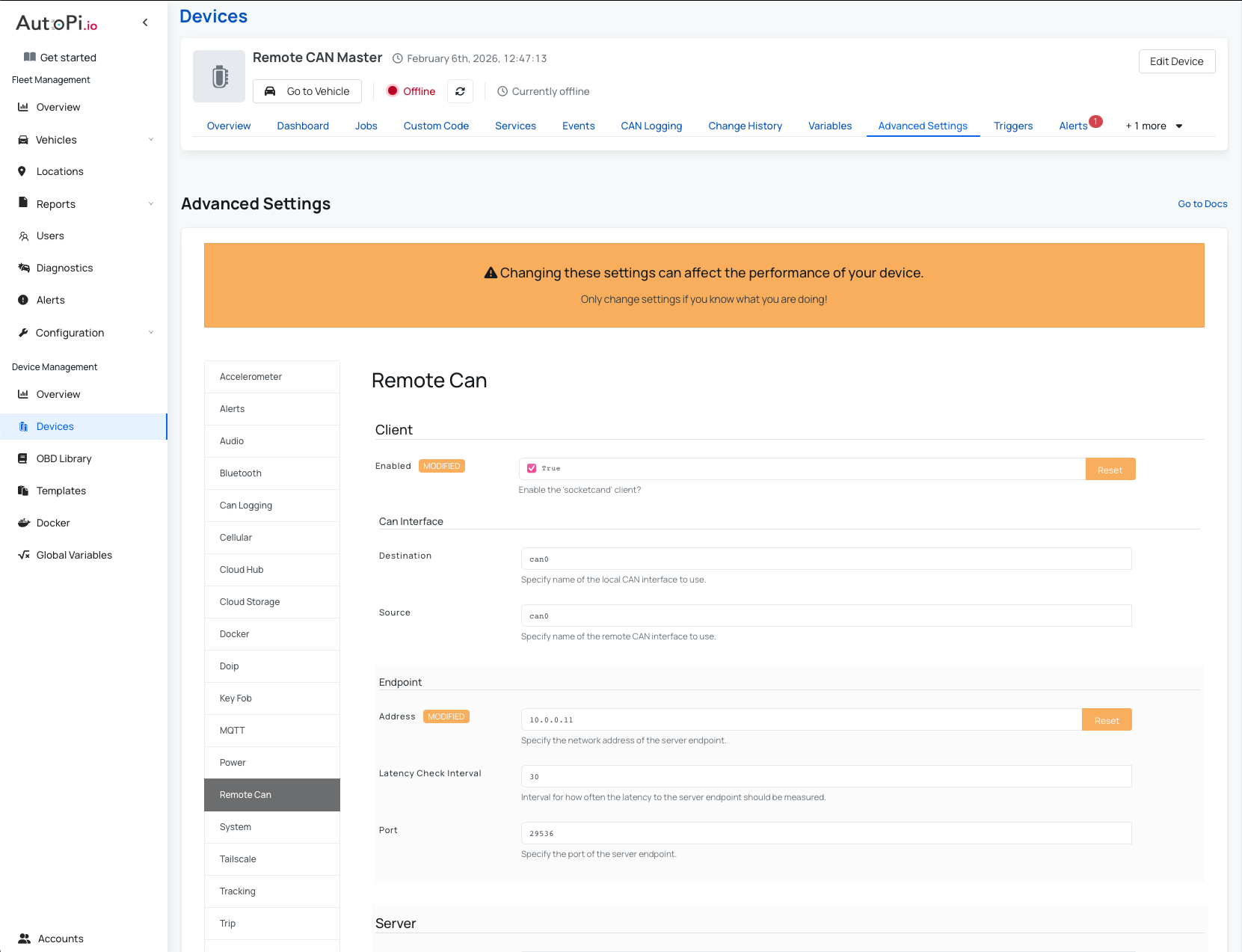 Example of CAN master