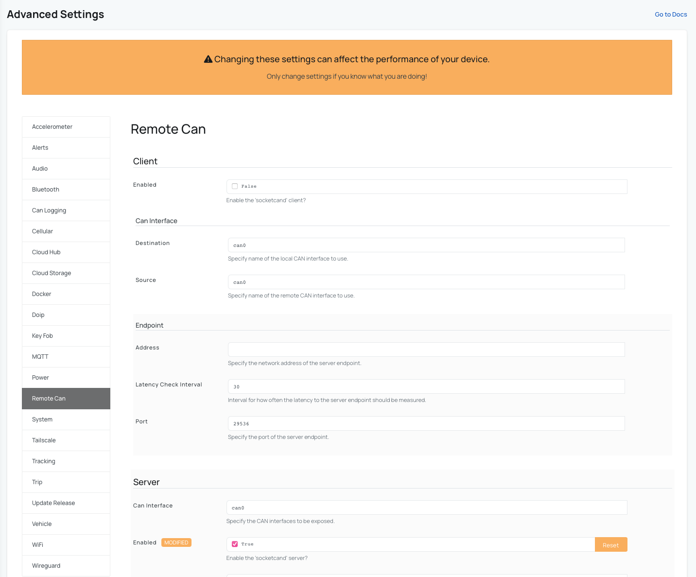 Example of CAN slave
