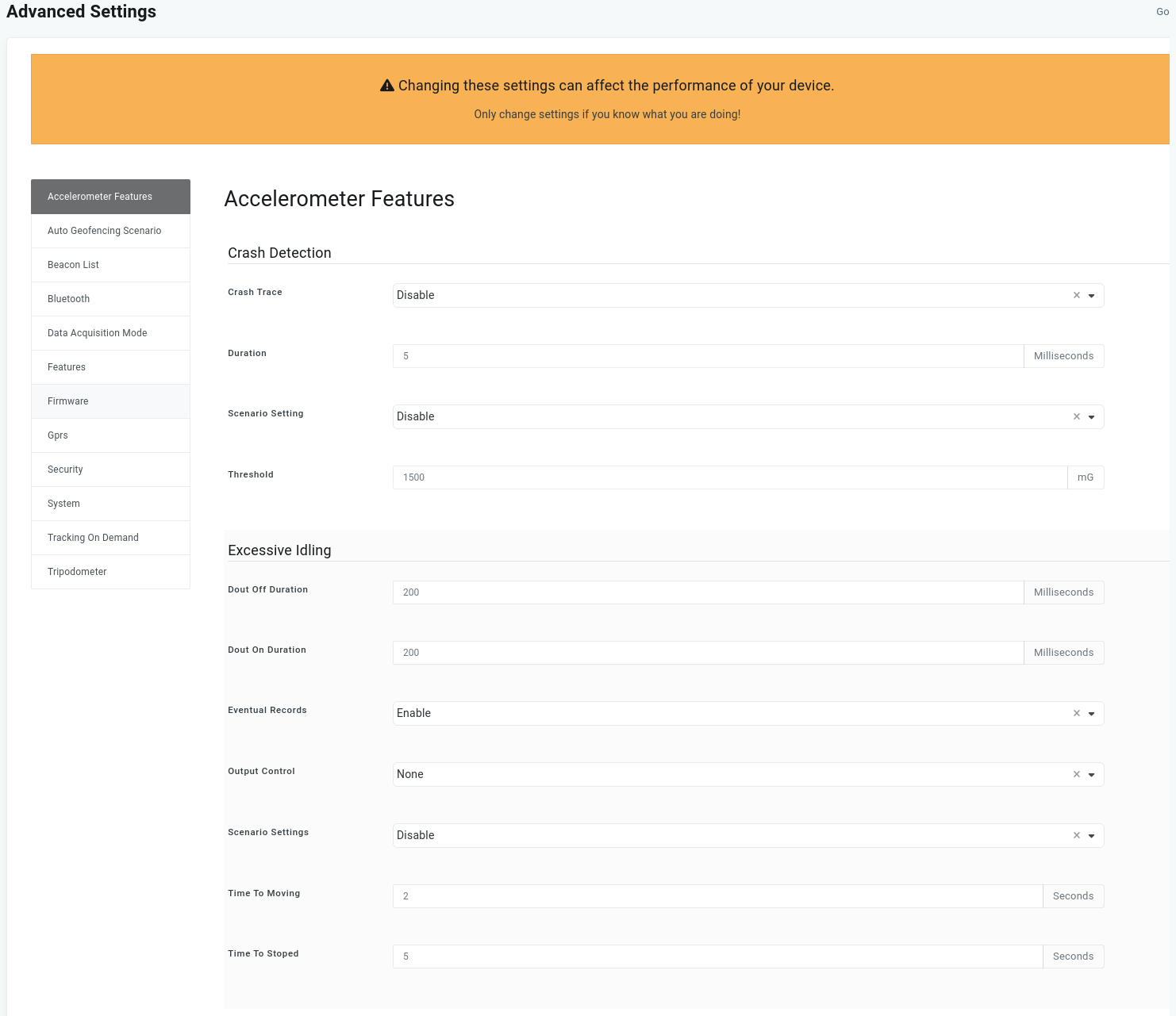 AutoPi Cloud Configuration