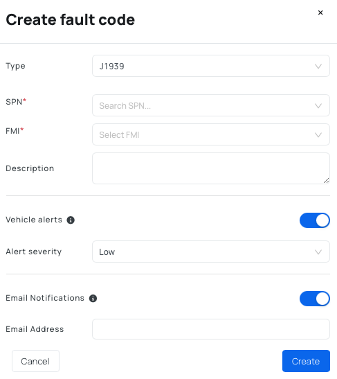 Create J1939 Fault Code