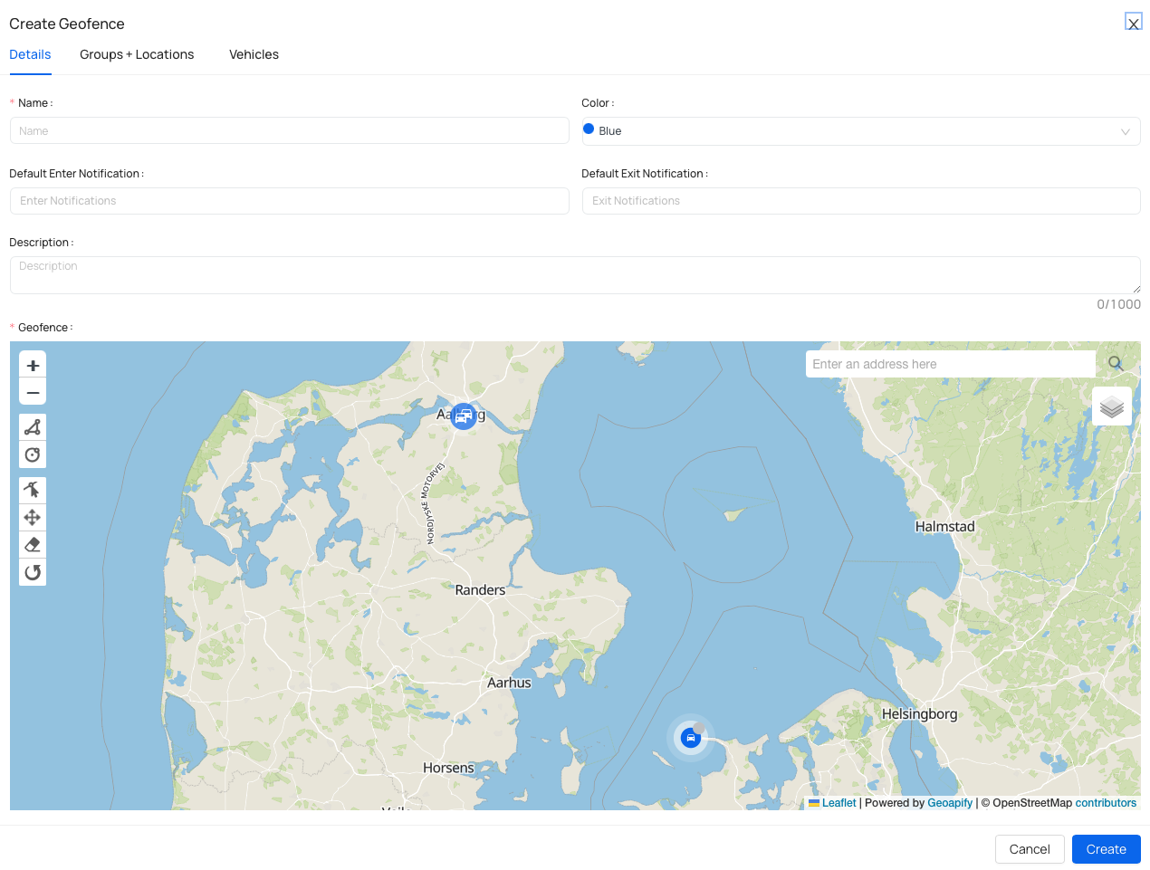 Create New Geofence