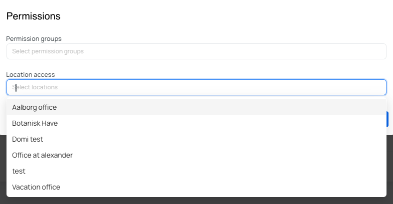 Assigning locations to users