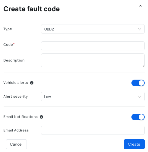 Create OBD2 Fault Code