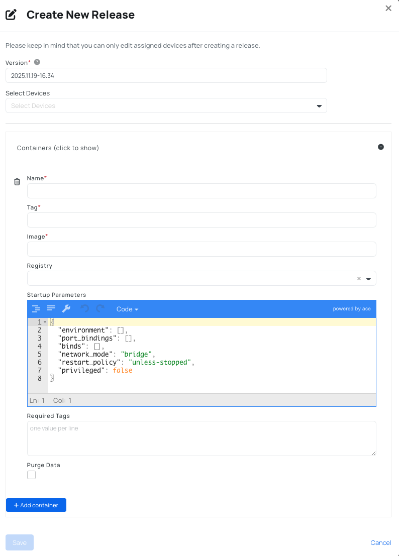 Create Docker Release