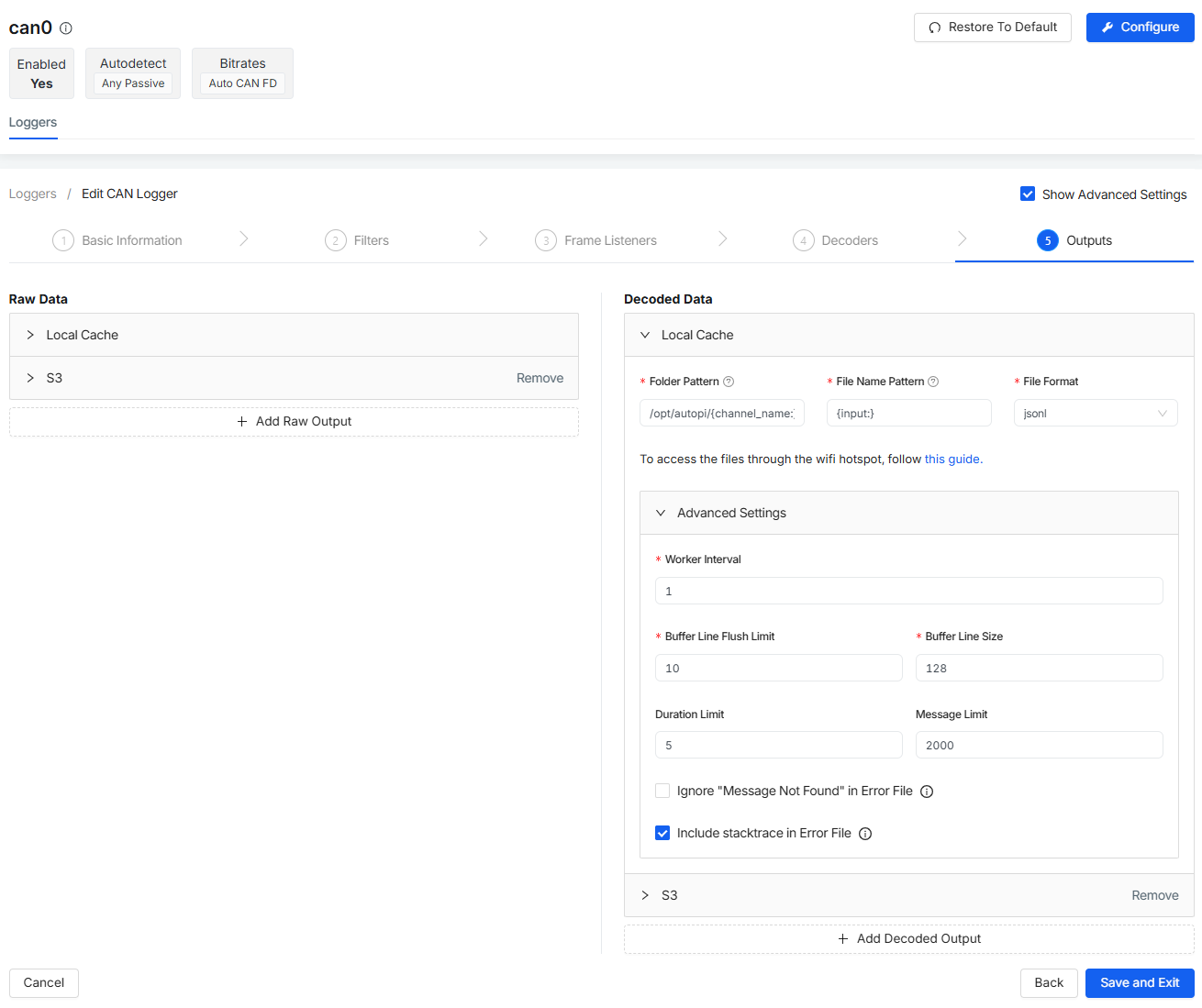 Decoded local data