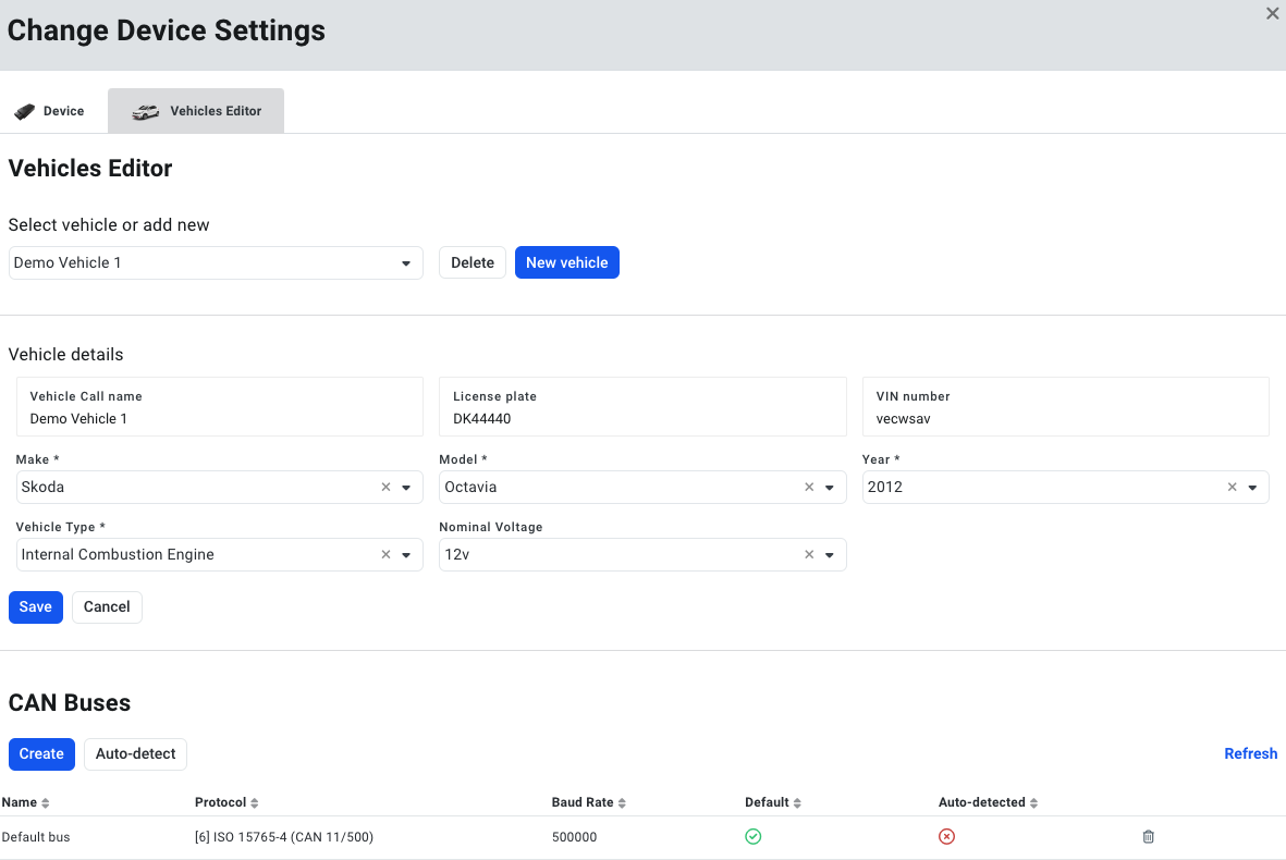 Change device settings