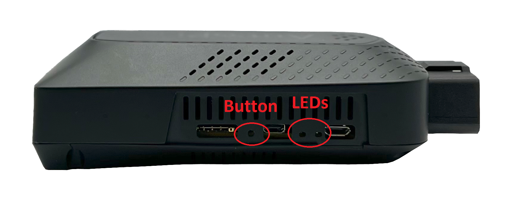 LED and Button location
