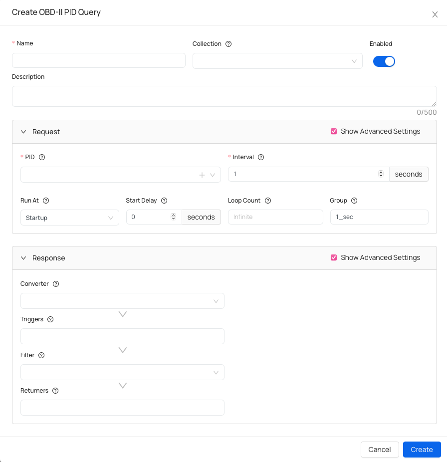 Create OBD-II PID Query