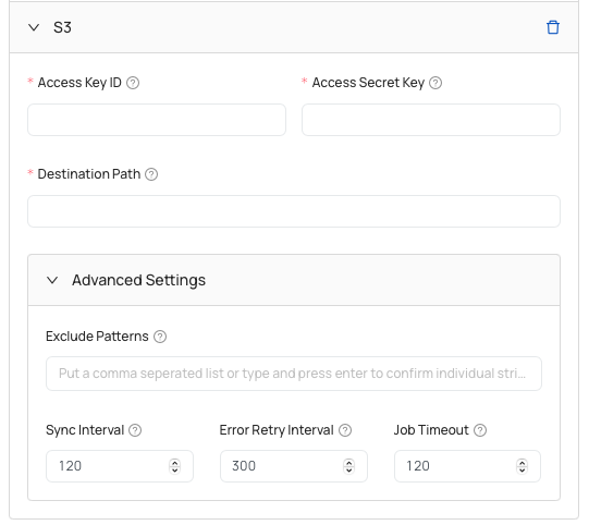 Raw data accessible through AWS S3