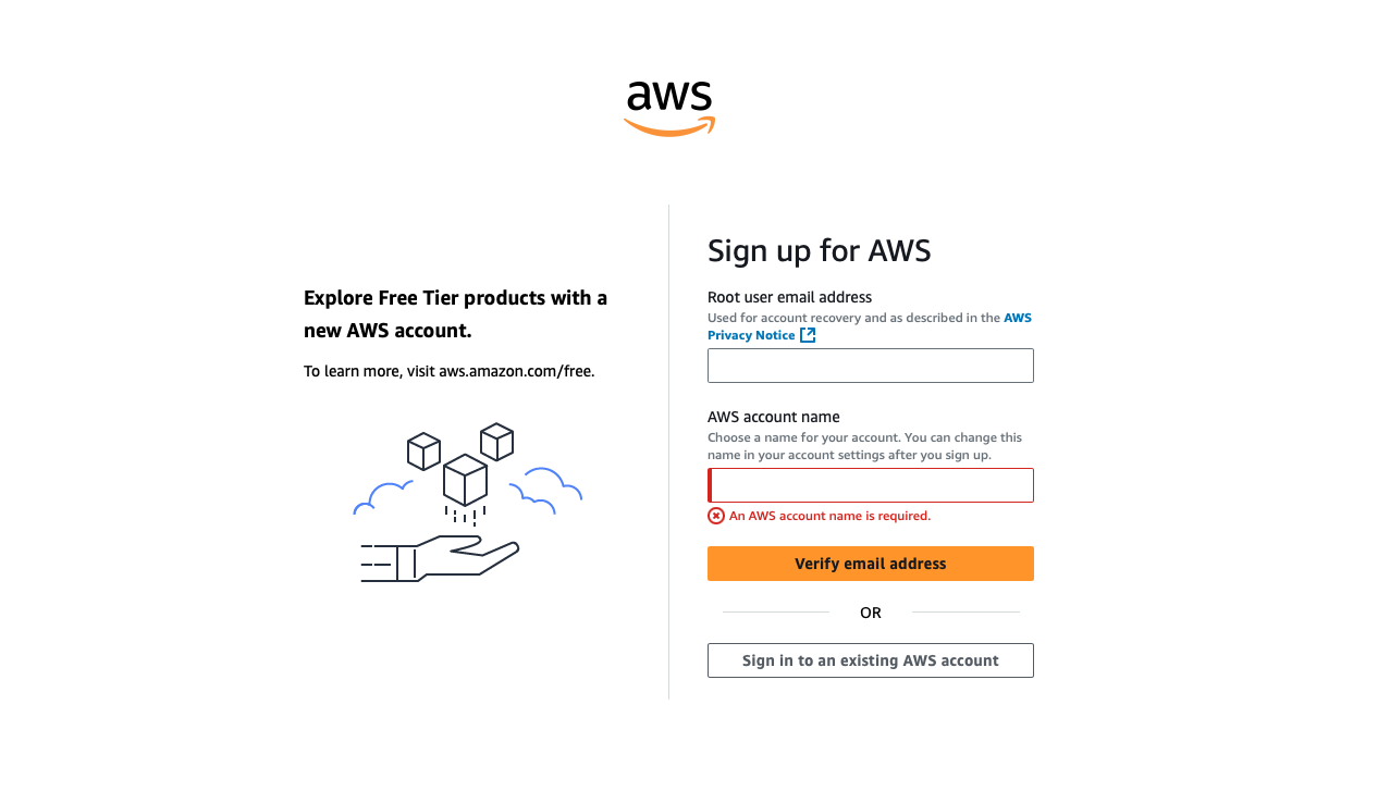 Sign up for AWS