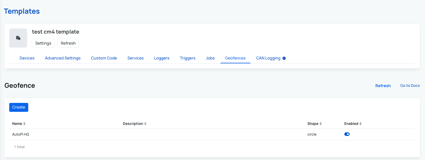 Use geofences with Templates