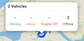 Fleet overview vehicles status