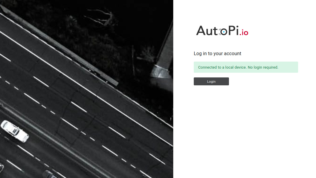 Local device login page